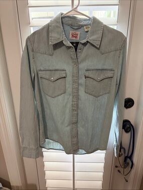 Levi's Pale Blue Denim Western Shirt